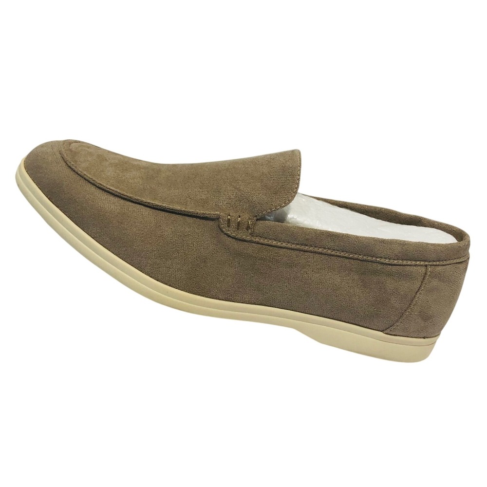 NEW Old Money Split Suede Loafers Summer‎ Walk Minimalist Tan Mens 46 US 12 13